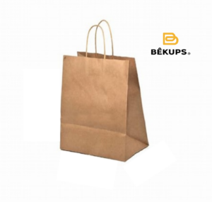 Bolsa de Papel Kraft 20x14x8 cm (pequeña)